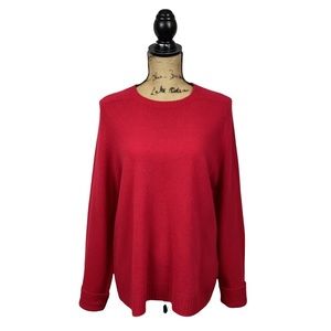 Lands’ End Wool Cashmere Sweater Red